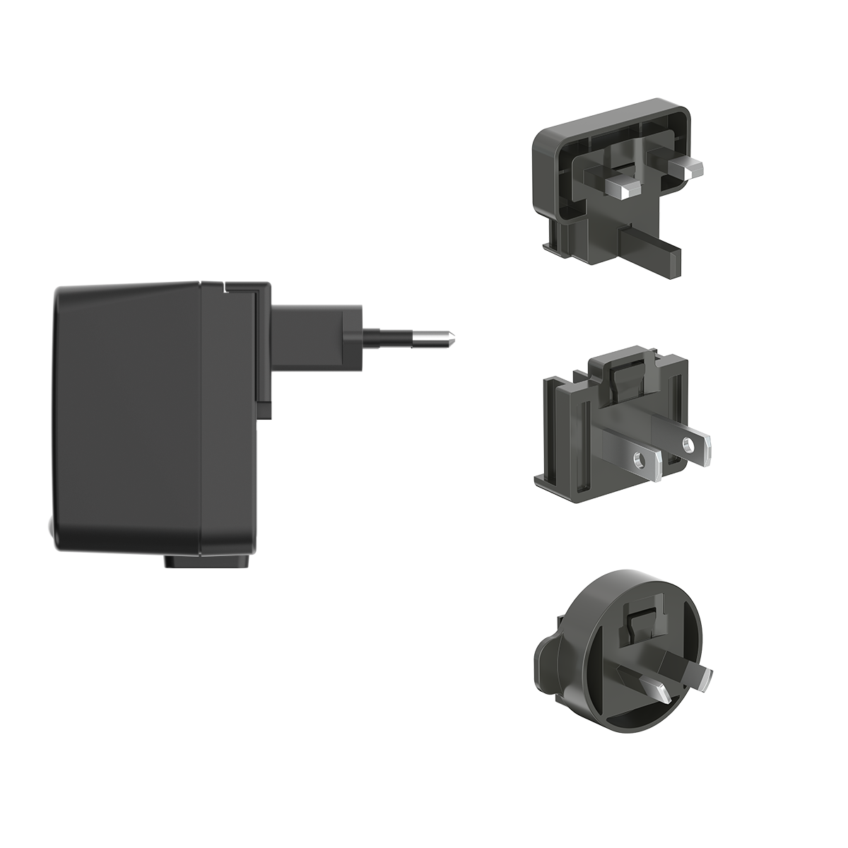 Netzteil inkl. Primäradaptern, schwarz