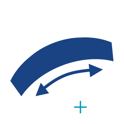 frei beweglich mit Rückverlagerung